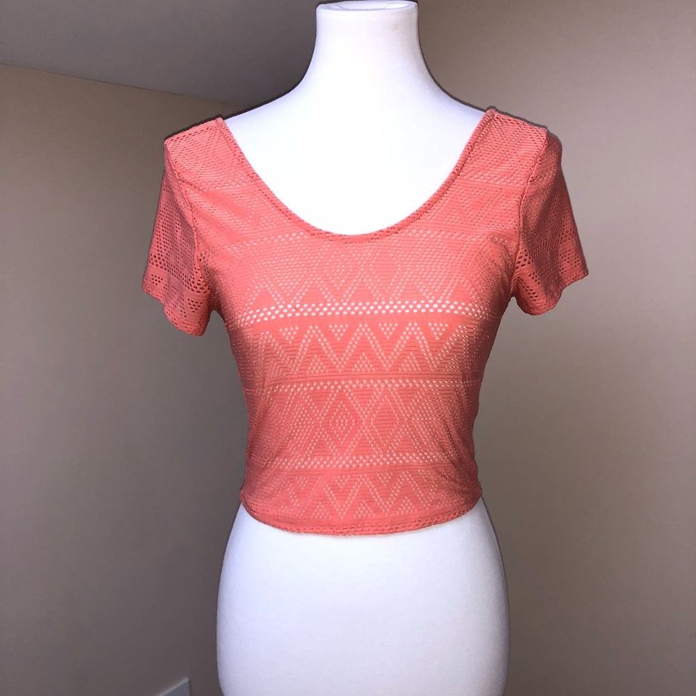 Coral Crop Top